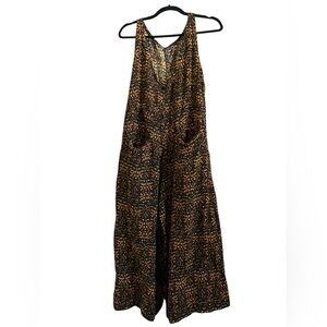 OneTeaspoon Wide Leg Cropped Jumpsuit -Batik Print Size XS OVERSIZED